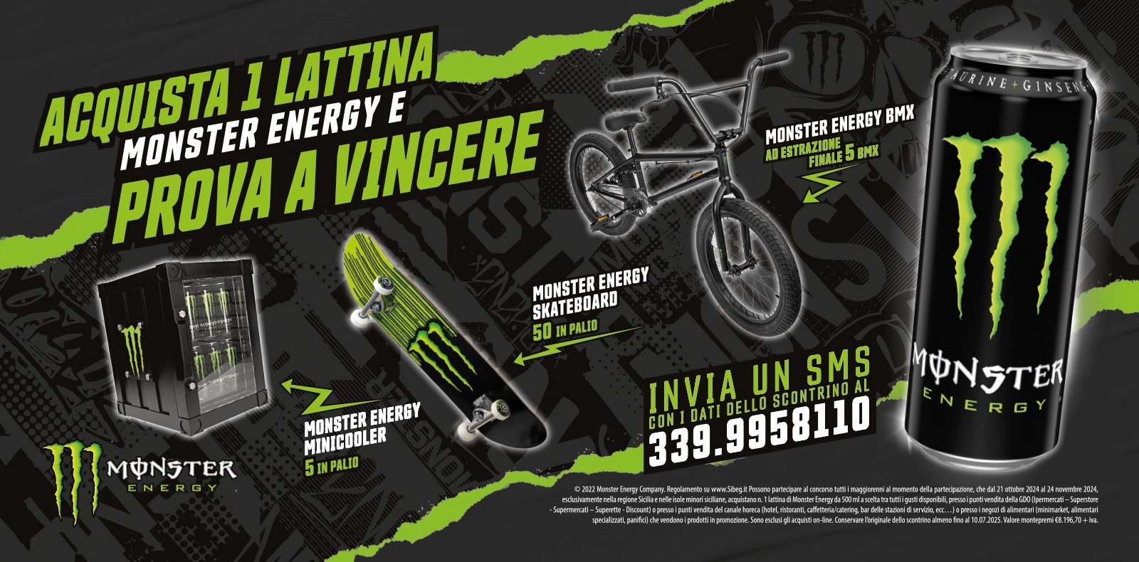 In palio fantastici premi con Monster Energy !