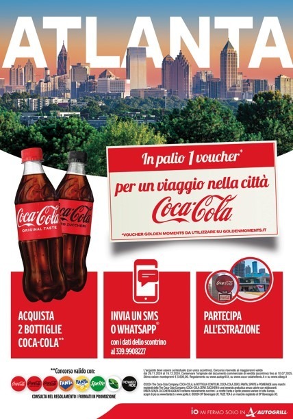 Vola ad Atlanta con Coca-Cola e Autogrill !
