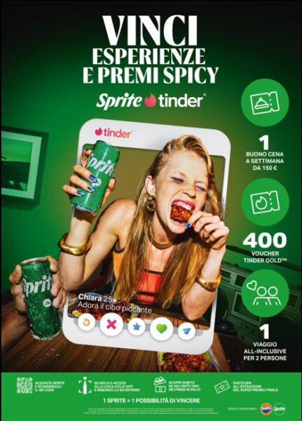 SPRITE x TINDER – IN PALIO UN VIAGGIO DAL VALORE DI 10.000€