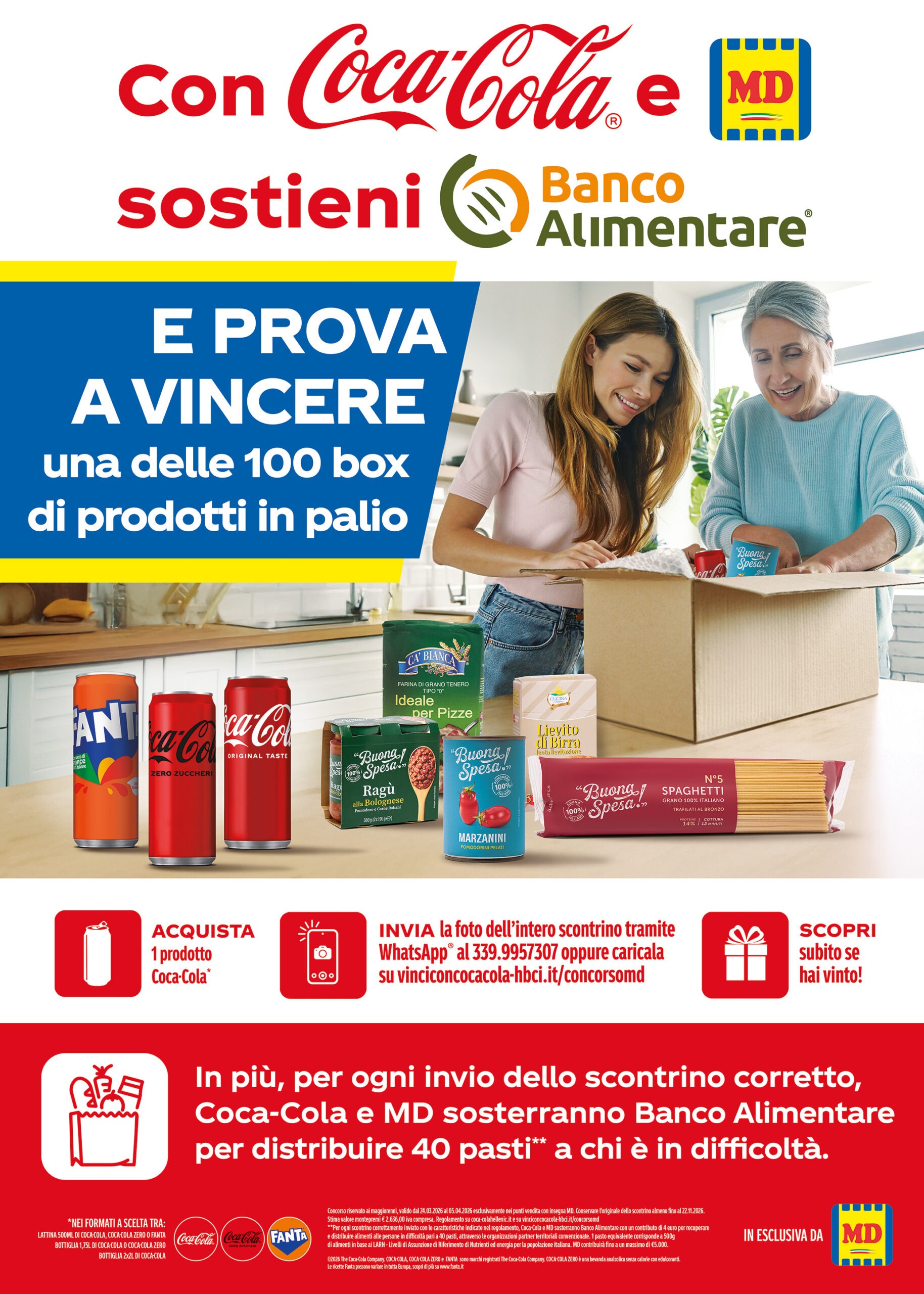 CON COCA-COLA E MD SOSTIENI IL BANCO ALIMENTARE E PROVA A VINCERE !