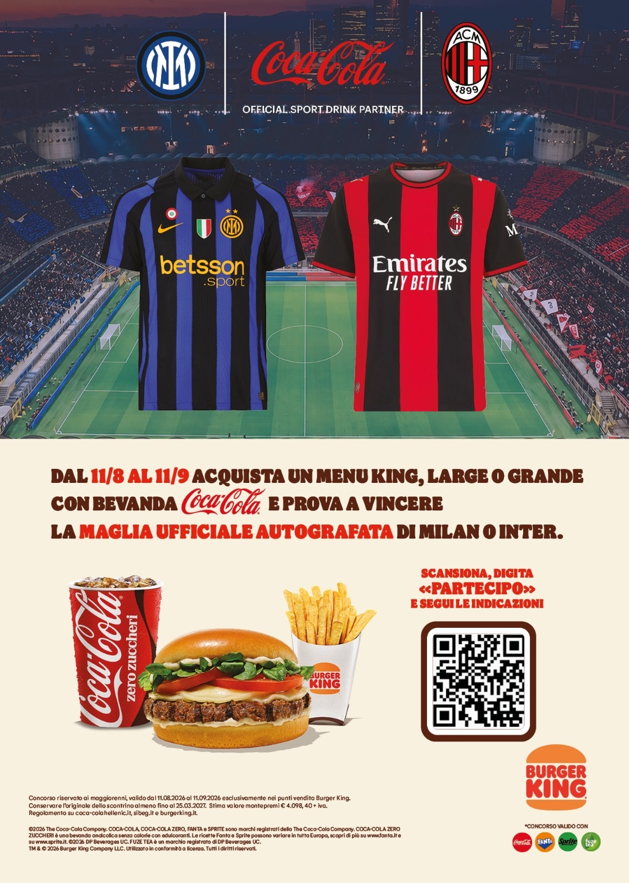 VINCI CON COCA-COLA E BURGER KING !